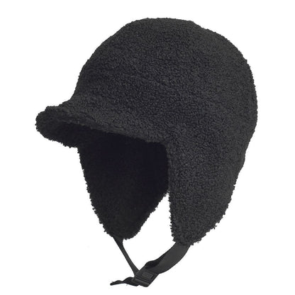 Men Winter Hats W/ Visor Outdoor Fleece Warm Windproof Earflap Skull Cap Trapper