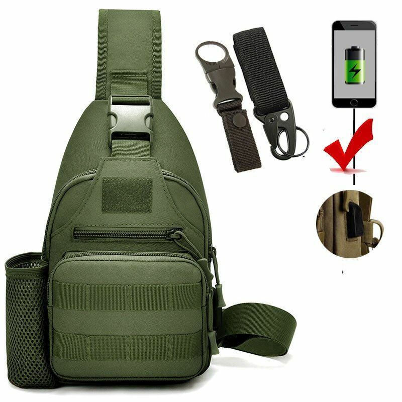 Shoulder Bag Bottle Pouch Chest Outdoor Travel Hunting Climbing Hiking Backpack