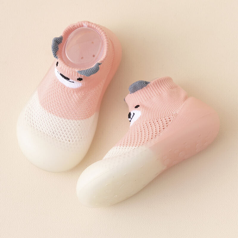 Baby Infant Mesh Toddler Breathable Knit Socks Slipper Rubber Sole Floor Shoes