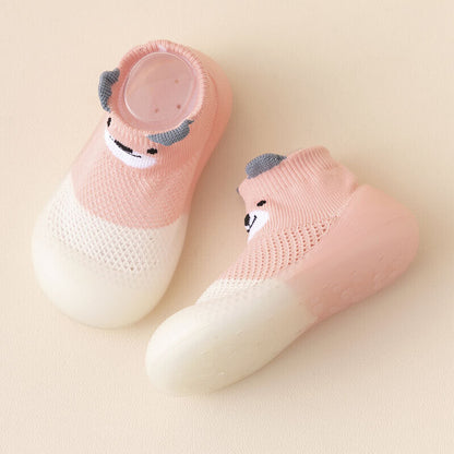 Baby Infant Mesh Toddler Breathable Knit Socks Slipper Rubber Sole Floor Shoes