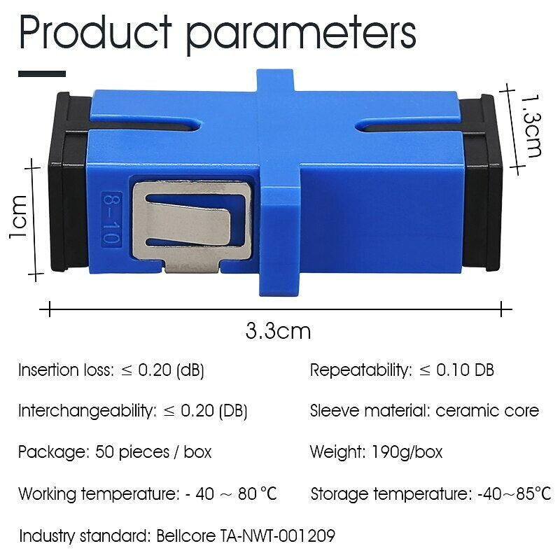 SC UPC Simplex Mode Fiber Optic Adapter SC UPC Optic Fiber Coupler SC Flange