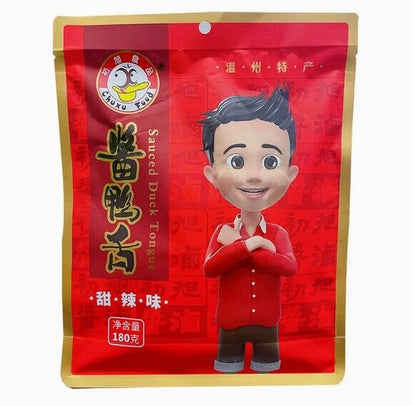 180g Food Snack Vacuum-packed Duck Tongue Sweet spicy 初旭鸭舌 甜辣