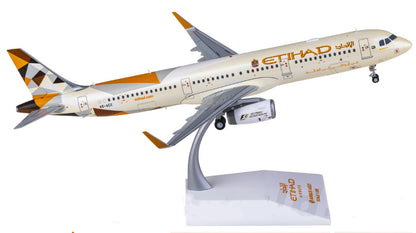 1:200 22CM JC Wings Etihad Airways Airbus A321 Plane Diecast Aircraft Model