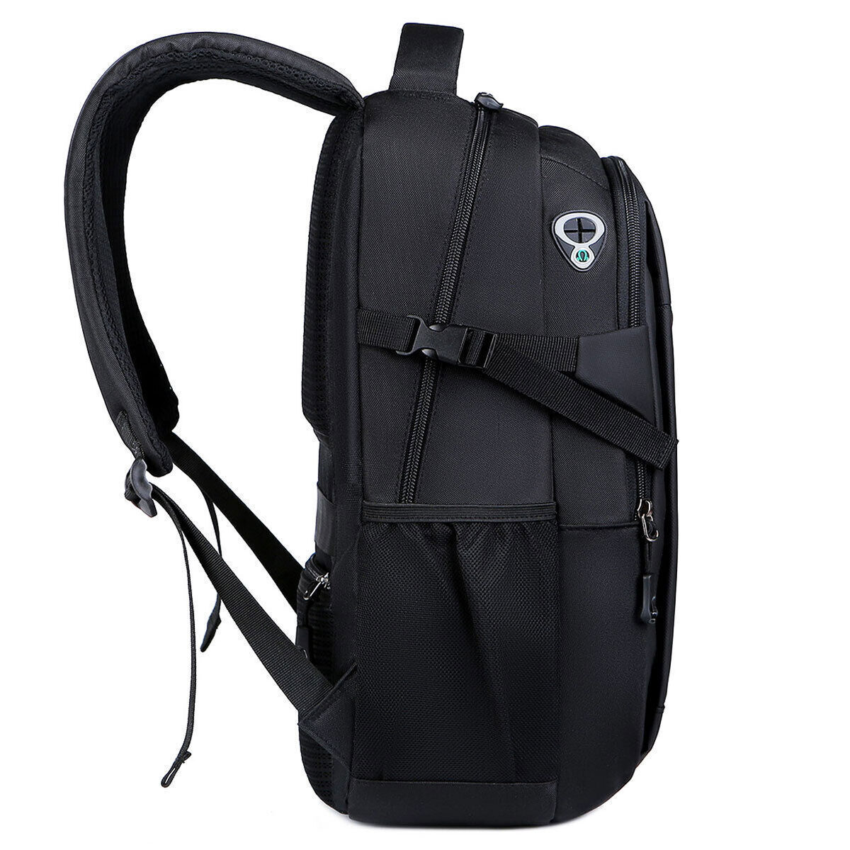 Men Women 15.6'' Backpack Bookbag School Travel Laptop Zip Bag USB Charging Port