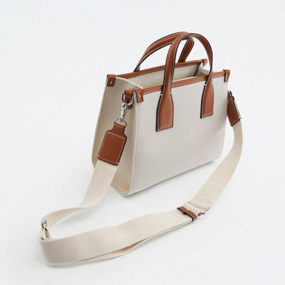Canvas Tote Handbags Wide Strap Women Shoulder Bag Bags Women Crossbody Bag