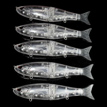 Unpainted Swimbait 18cm 60g Rattle Fishing Lures Hard Sink Wobbler Glide Bait 3D