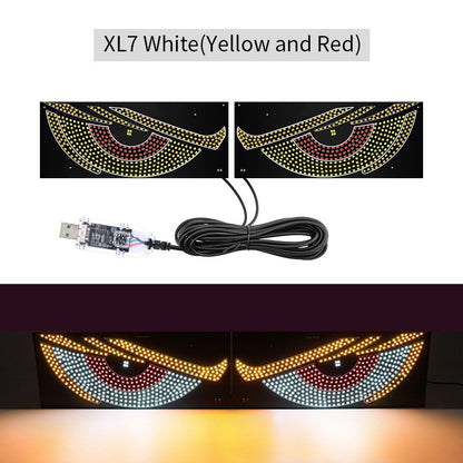 Car usb dynamic devil's eye light sticker car led display decorative light