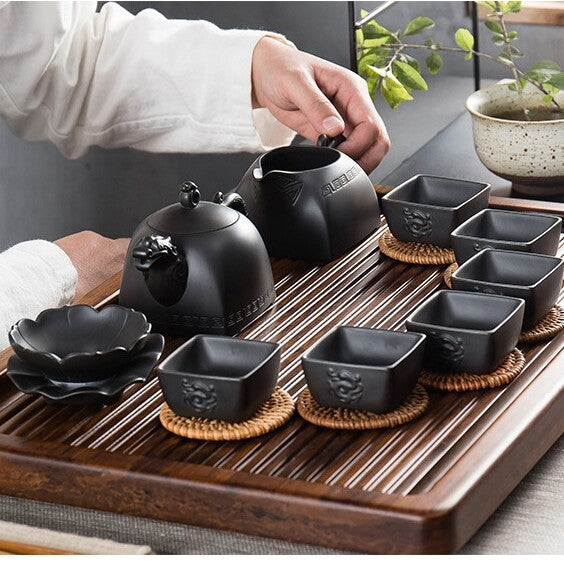 Complete Tea Set True Yixing Zisha Tea Pot Pitcher Matching Tea Cup Filter Net