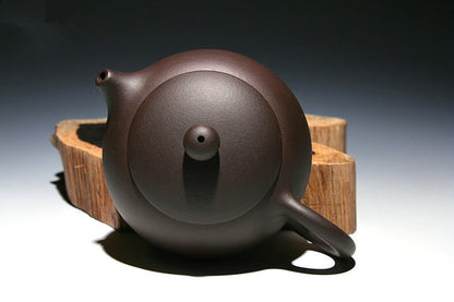 9.5oz Real Yixing Zisha Tea Pot Ball Shaped Infuser Holes Marked Xishi Handmade