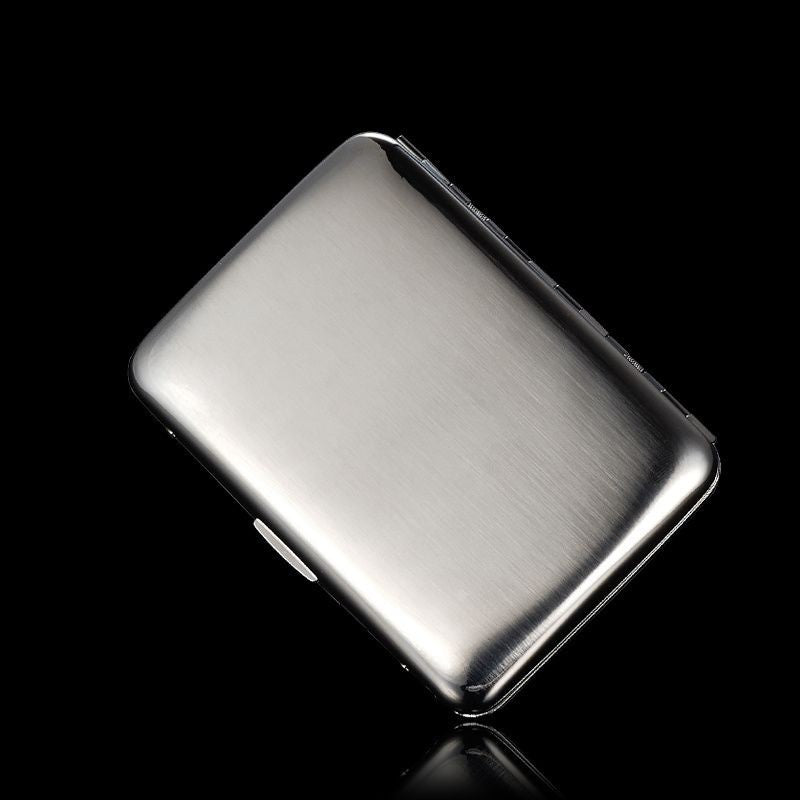 Metal Cigarette Case 16 Cig 6.5mm Slim Hand Rolled Cig Holder Men Portable Box