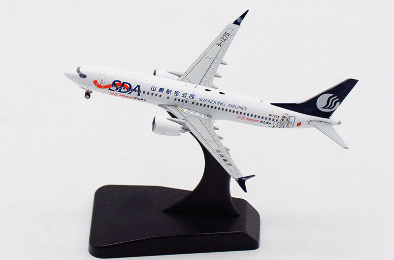 JC Wings SDA Shandong Airlines B737-8MAX B-1275 1：400 plane Pre-builded Model