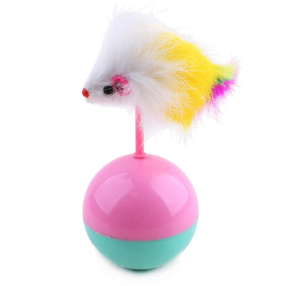 Cat Toy Teaser Ball Interactive Plastic Funny Mouse Tumbler Dog Training Kitten
