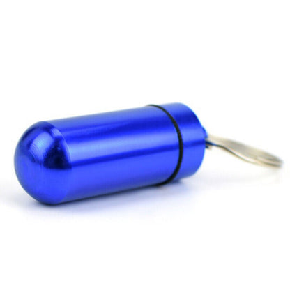 Cache Holder Keychain Box Health Care Waterproof Metal Pill Box