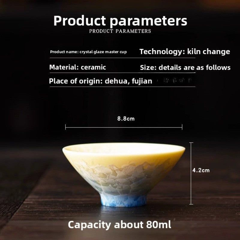 80ml Chinese Retro Ceramics Master's Cup Tea Tasting Cup Kungfu Tea Cup