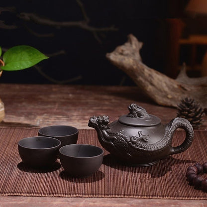 150ml Yixing Teapot Purple Clay Kung Fu Tea Set Handmade Dragon Tea Pot With