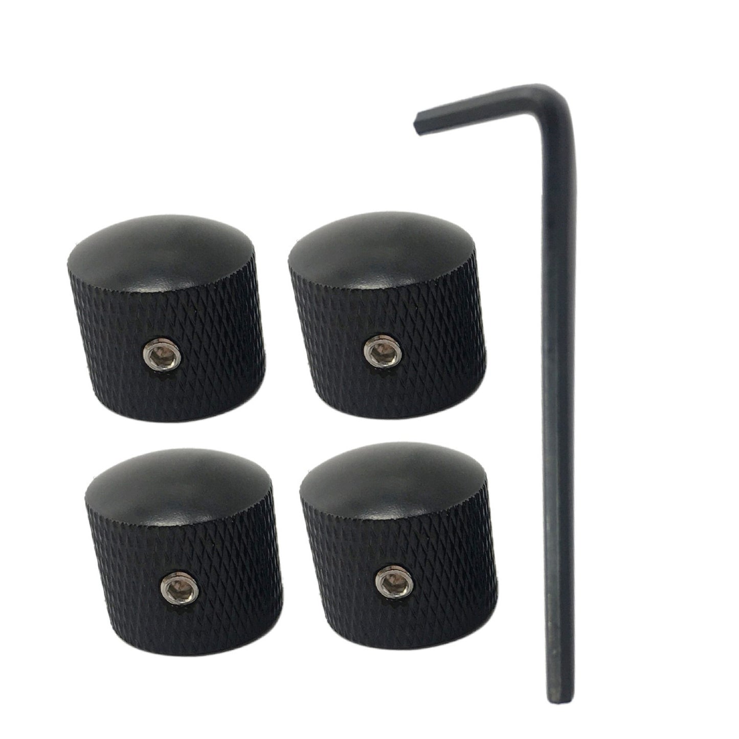4Pcs Black Metal Dome Tone Volume Control Knob For Electric Guitar Bass Parts A