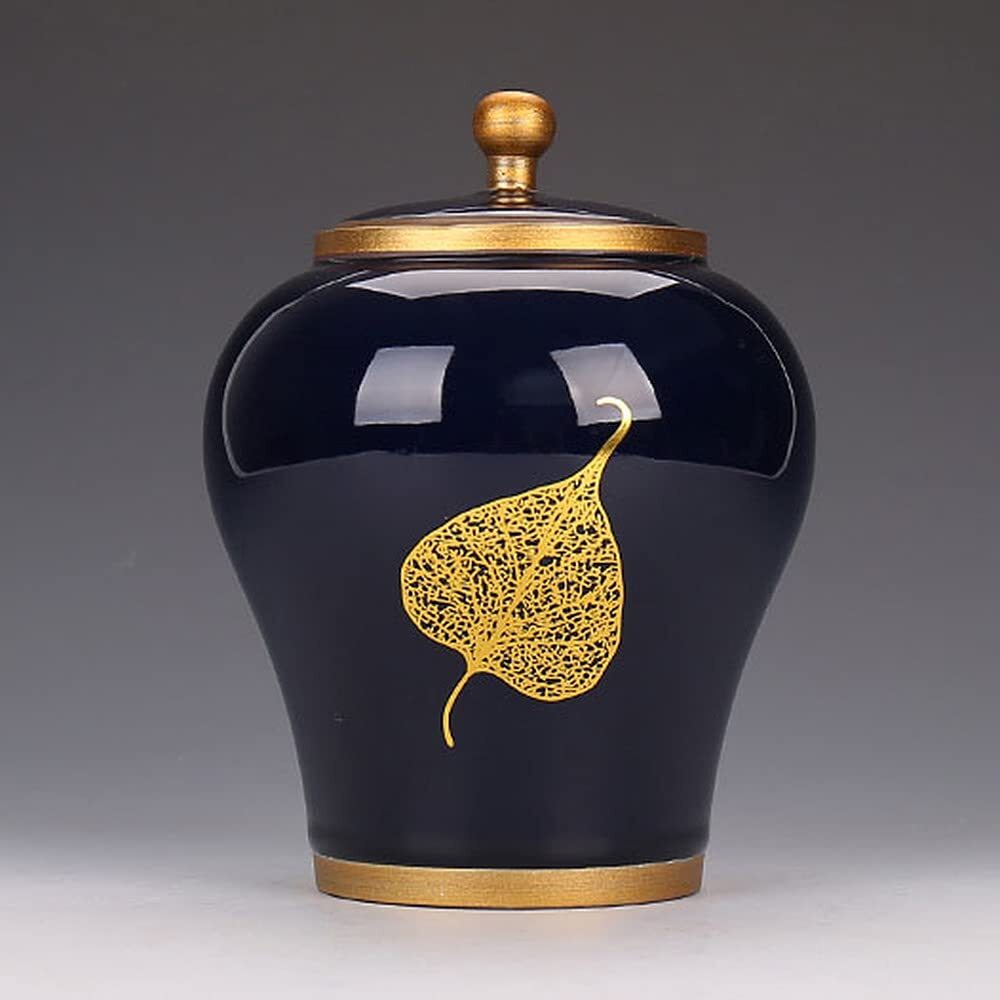 13.5cm Tea Caddy Ceramic Tea Jar Household Retro Sealed Tea Box Kung Fu Tea
