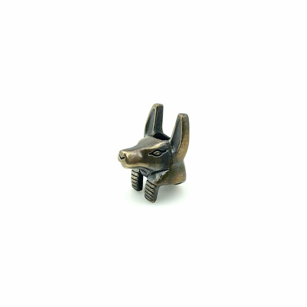 Anubis Head Knife Beads Outdoors Tools Brass Lanyard Pendants Keyring Accessory