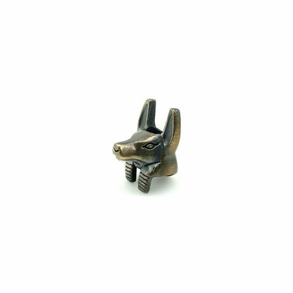 Anubis Head Knife Beads Outdoors Tools Brass Lanyard Pendants Keyring Accessory