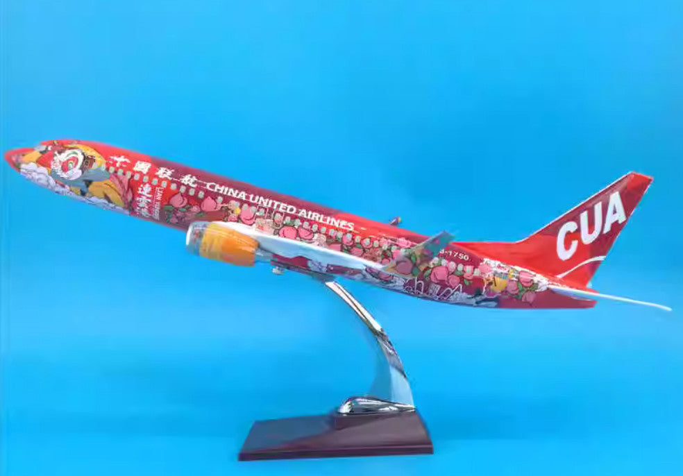 47CM CUA CHINA UNITED AIRLINES BOEING 737-800 B-1750 Plane Resin Aircrarft Model