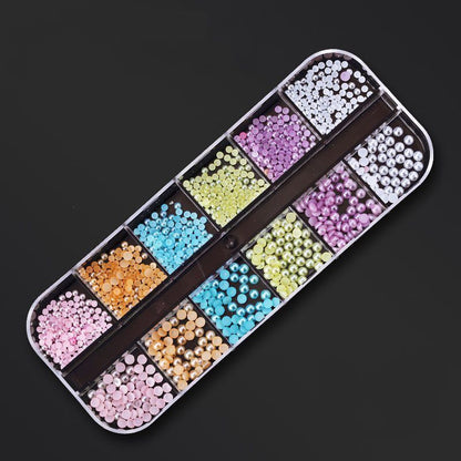 Nail Art Decor 12Design Box 3D Irregular Abalone Seashell Fragment Flakes Charms
