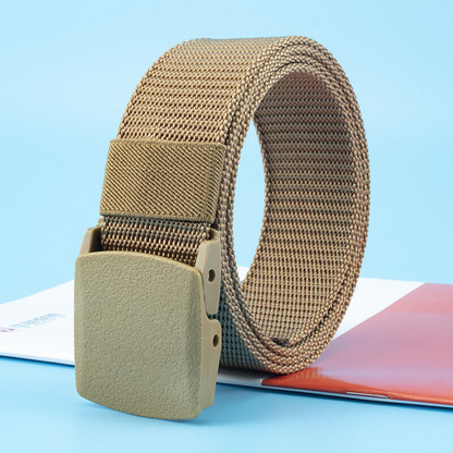 3xMen's Plastic Cam Buckle Nylon Canvas Tactical Waistband Webbing Military Belt