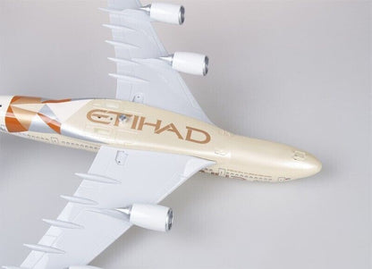 46CM 1:160 ETIHAD AIRBUS A380 Passenger Plane Landing Gear Resin Aircraft Model