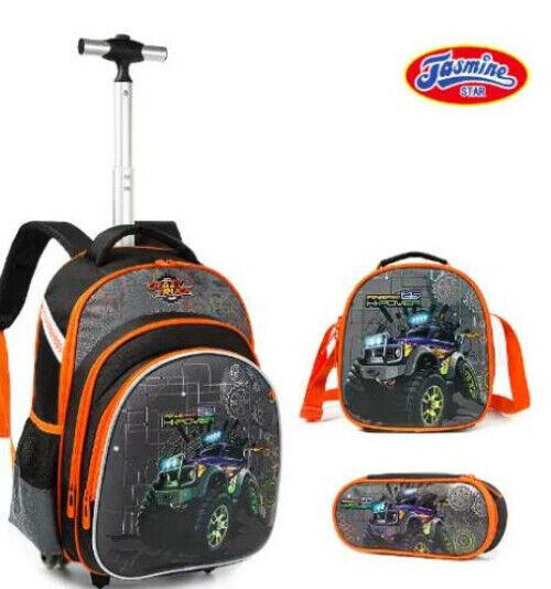 3pcs Schoolbag Lunch Bag School Bags Wheeled Backpack Student Backpack Boys