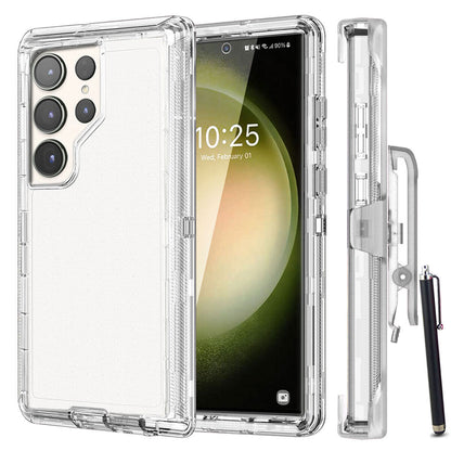 Luxury Clear Case Kickstand Clip Stand Holster Cover For Galaxy S23 /Ultra/ + 5G