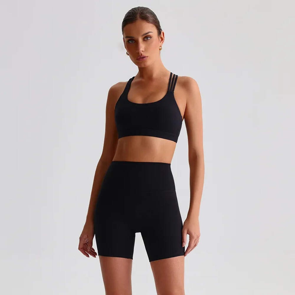 Women Gym Yoga Set – Spaghetti Strap Sports Bra & Leggings