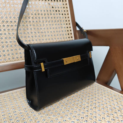 Real Leather Flap Small Purse Briefcase Handbag Shoulder Bag Clutch Fashion