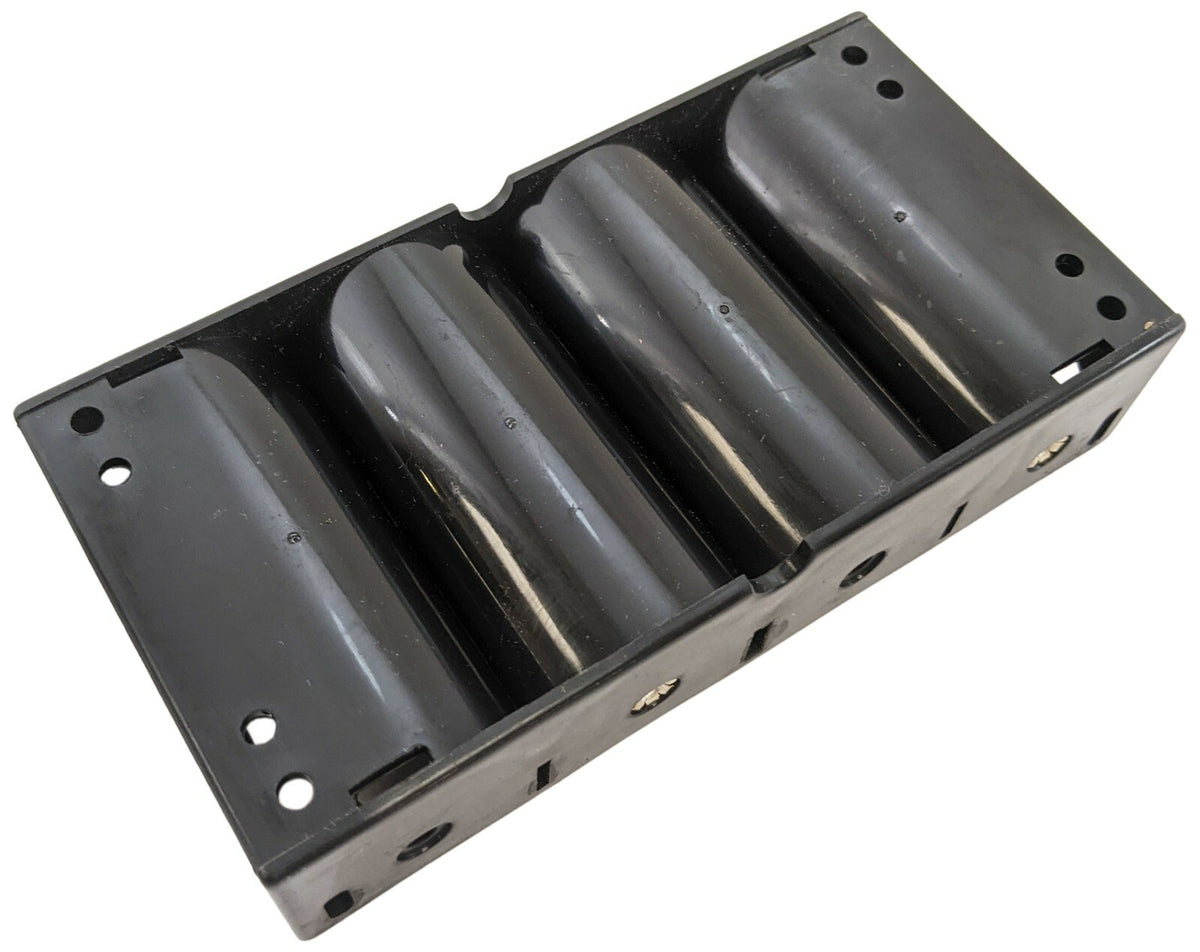 4 "D" Battery Holder with Solder Lug Terminals, Plastic Case 5.61"×2.87"×1.23"