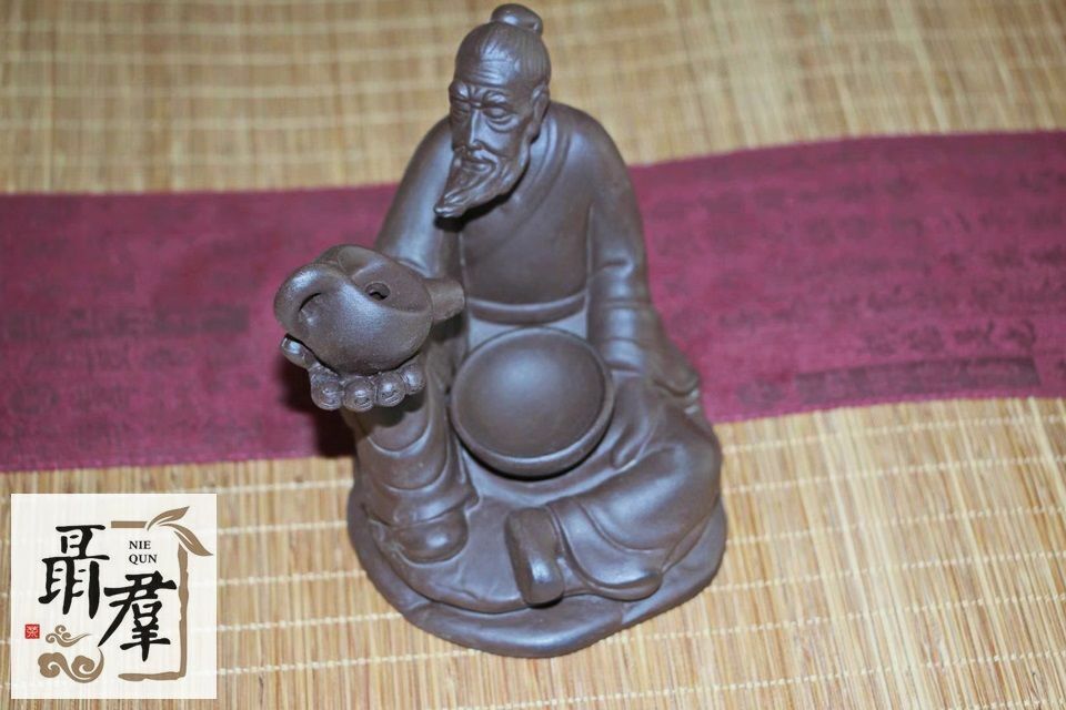 Chinese tea pet (souvenir) - Lu Yu (incense burner with incense set)