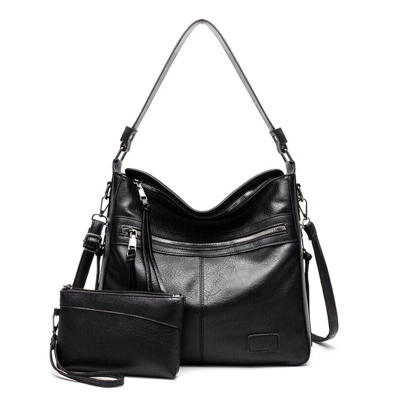 Winter Women Handbags Shoulder Bags Travel Weekend Leather Bag with Purse