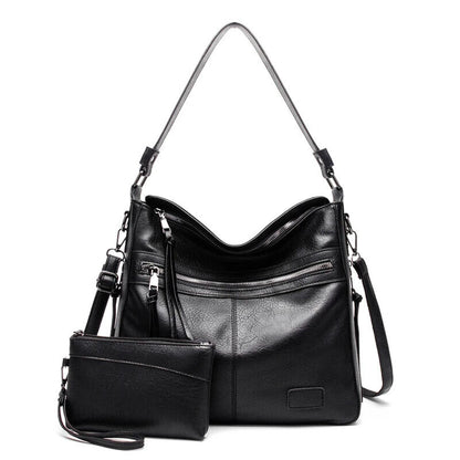 Winter Women Handbags Shoulder Bags Travel Weekend Leather Bag with Purse