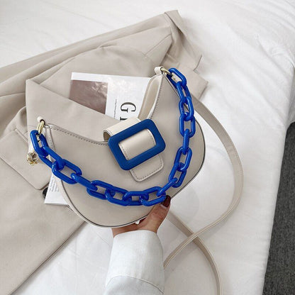 Handbag Shoulder Bag Leather Crossbody Bags Women Hit Color Messenger Bags 130CM