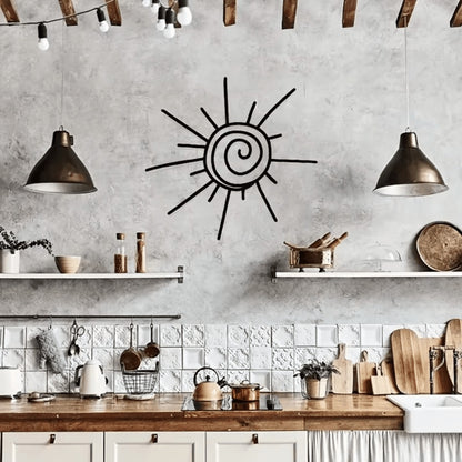 CIFbuy Large Metal Sun Wall Art Transverse Outdoor Beachy Home Decor