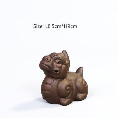 Chinese Handmade Tea Pet Statue Historical Figurine Monk Tea Play Yixing Zisha