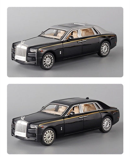 1:24 Rolls-Royce Phantom Diecast Model Car Toy Vehicles Sound Light Collection