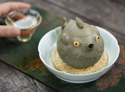 150cc chinese Yixing Handmade Zisha teapot Duanclay Puffer Gongfu tea pot