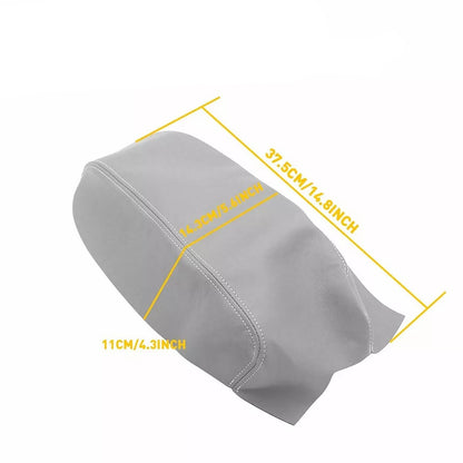 1PC Gray Center Console Lid Armrest Cover Skin For Hyundai Sonata 2015-2019