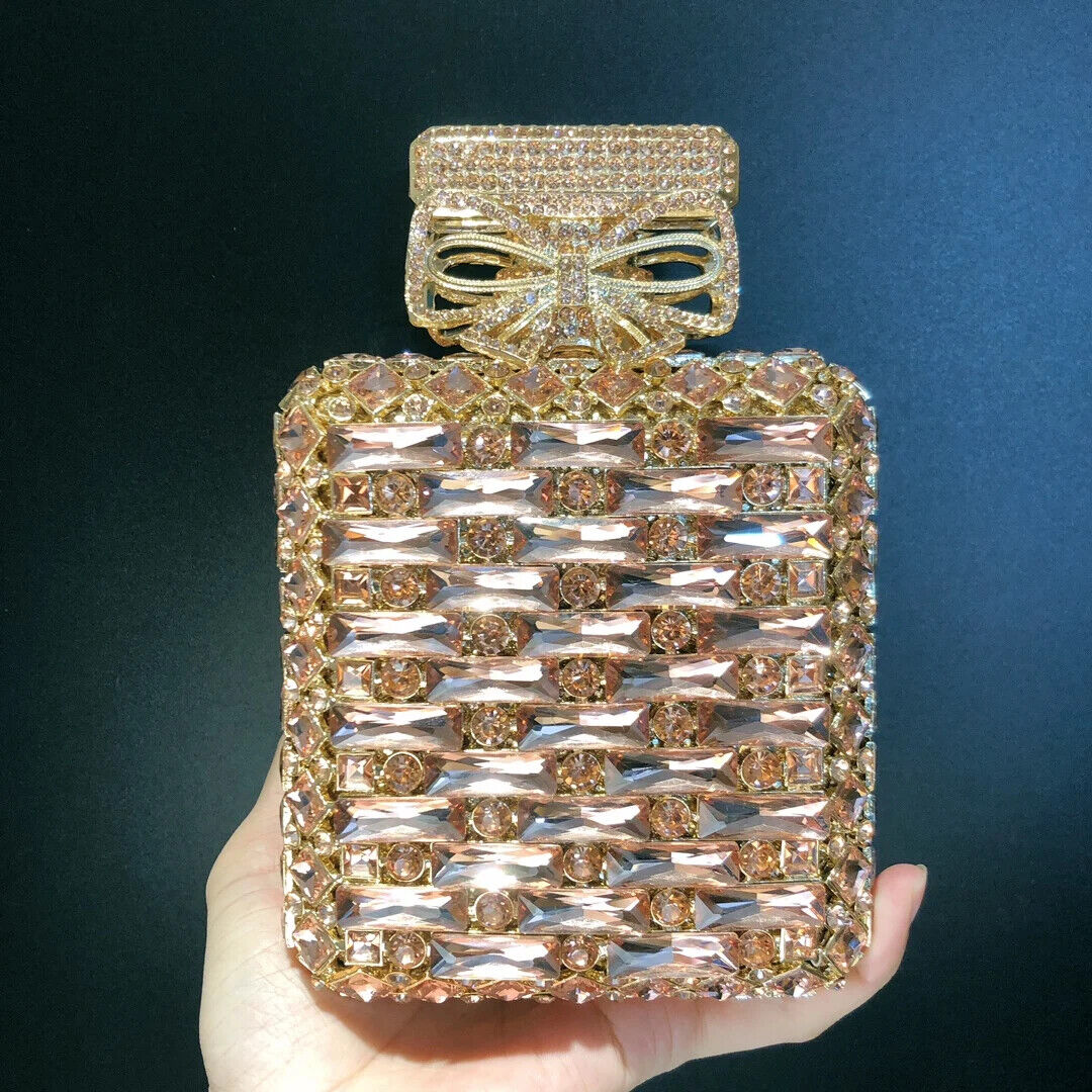 Women Perfume Bottle Evening Bags Bridal Purses Party Wedding Diamond Day