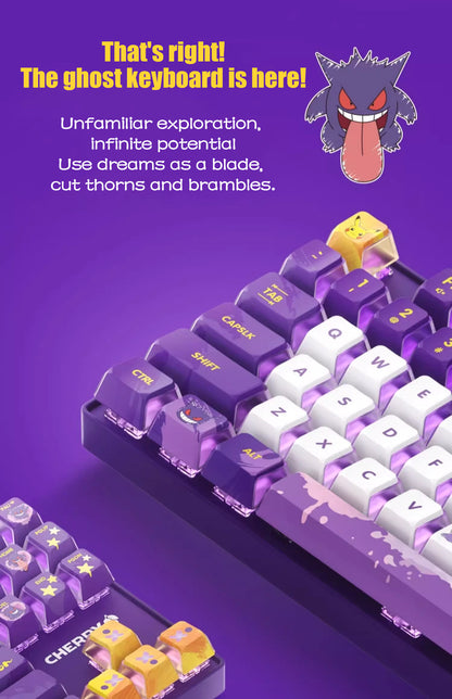 Cherry Pokémon Gengar MX8.2 XAGA Wireless MX2A Red Switch Mechanical Keyboard
