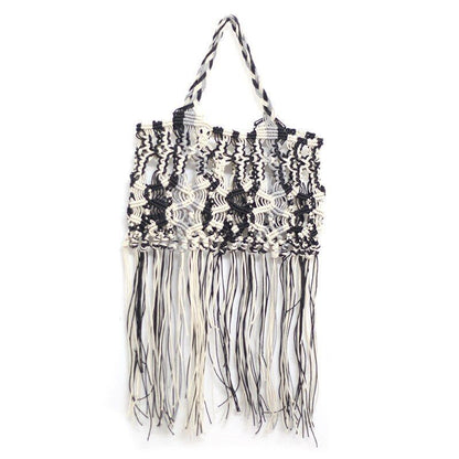 Large Hollow Rope Woven Handbags Summer Beach Shoulder Bag Casual Purse 31*16 CM