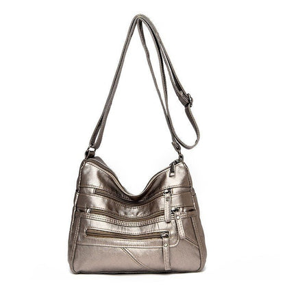 High Quality Soft Leather Shoulder Bags Multi-Layer Crossbody Bag Handbag Purse