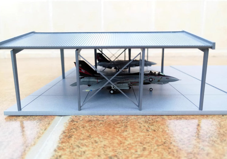 1/200 Airfield Accessories M-0201 Air Force Hangar Scene Model(No Aircraft)