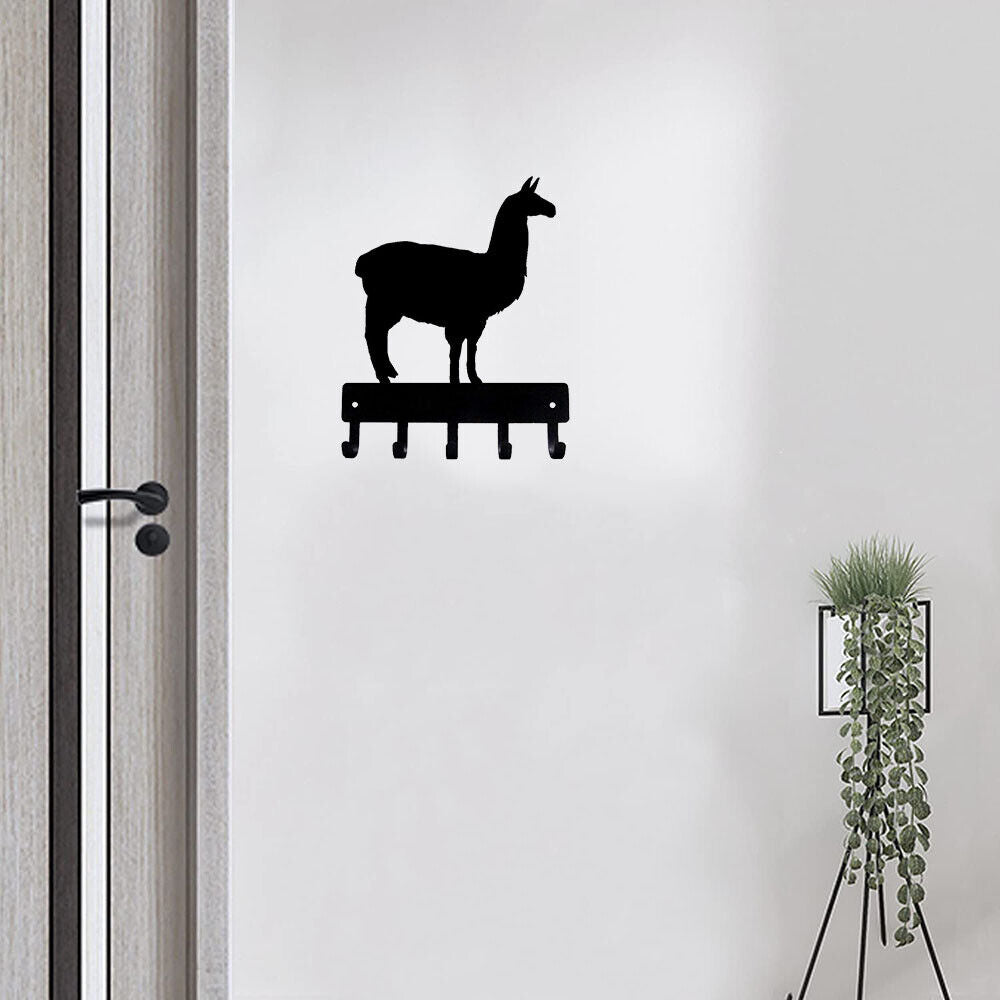 Llama Farm Key Rack - 9 inch Wide/6 inch Wide Metal Wall Art