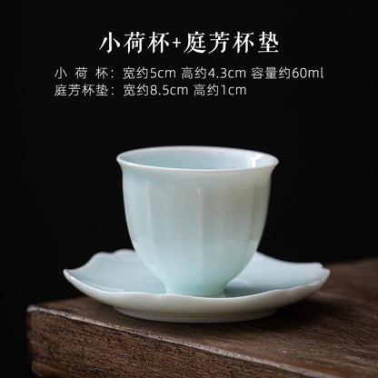 Jingdezhen Ceramic Kung Fu Tea Cup Master Cup Blue White Porcelain Household