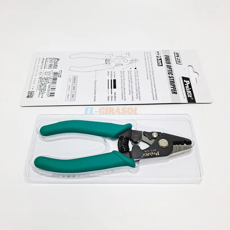 Fiber Optic Stripper Prokit 8PK-326 Clamp Fiber Stripping Pliers Tri-hole Fiber