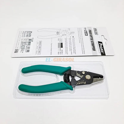 Fiber Optic Stripper Prokit 8PK-326 Clamp Fiber Stripping Pliers Tri-hole Fiber